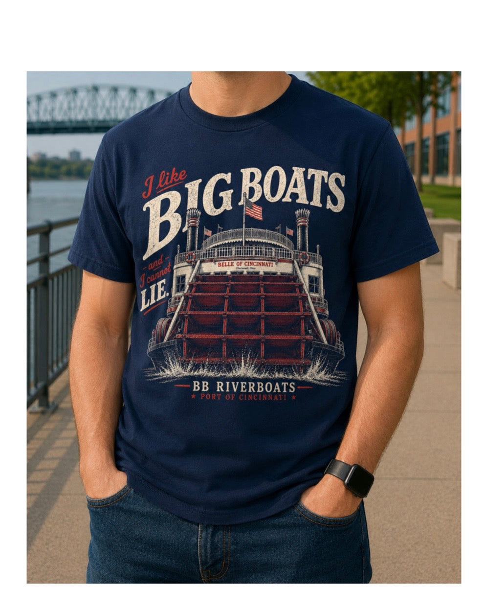 I Like Big Boats and I Can Not Lie BB Riverboats-CREWNECK SWEATSHIRT